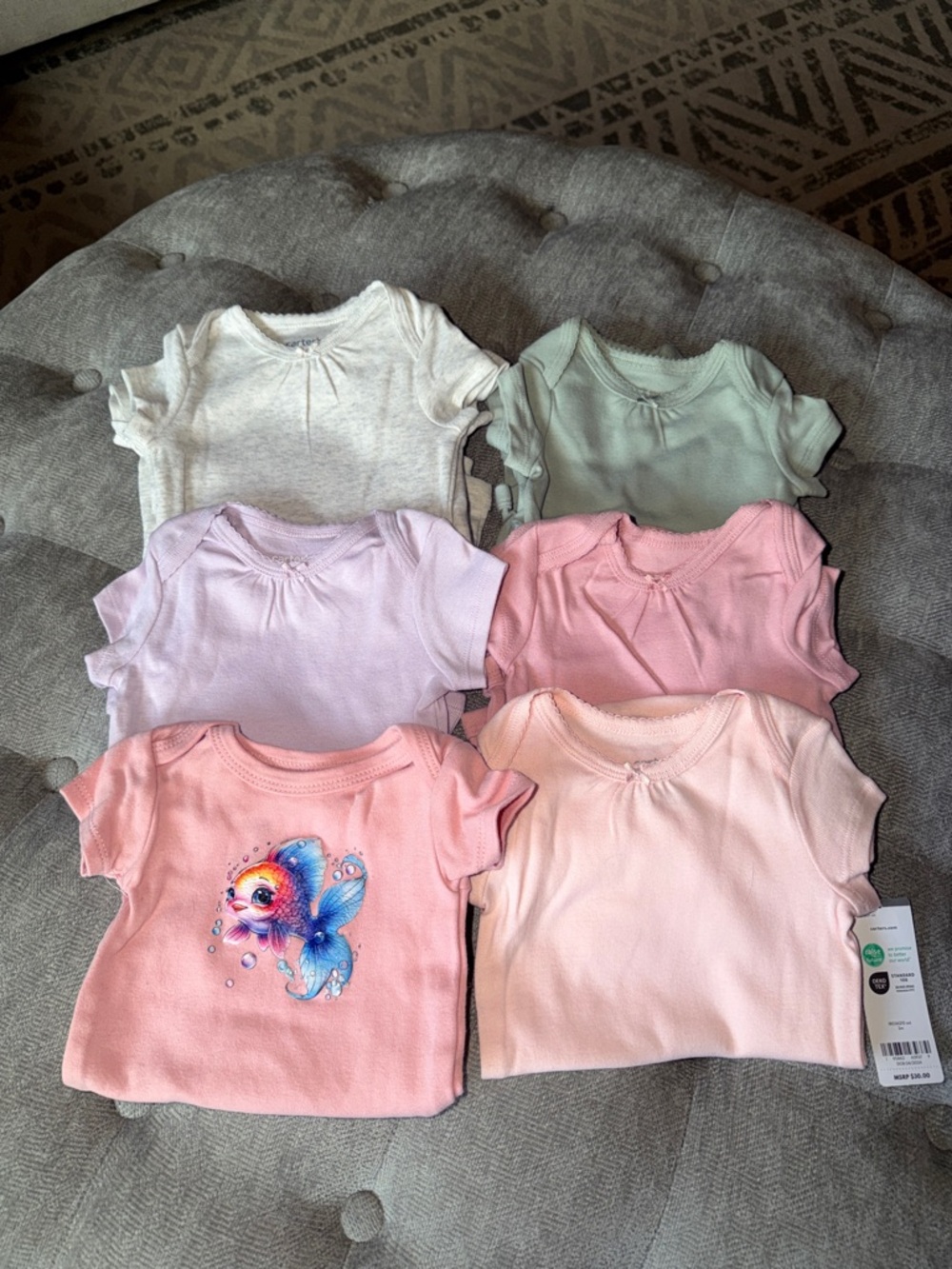 10-Pack Baby Short Sleeve Onesies - Pastel Mix
